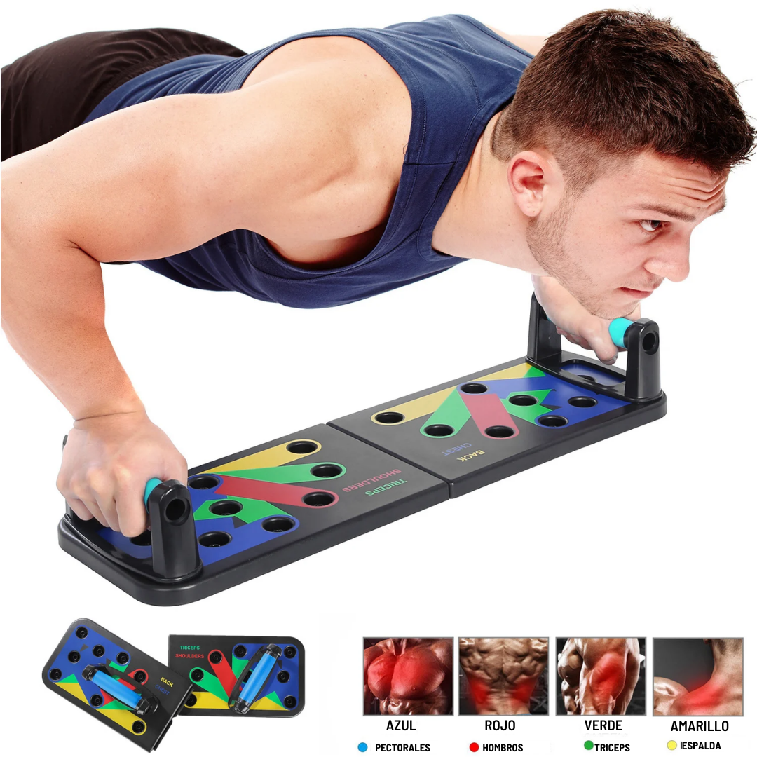 Tabla de PUSH UP ¡Tu Gimnasio Portátil: Entrena Brazos, Abdomen y Más en Casa!