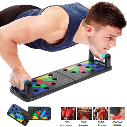Tabla de PUSH UP ¡Tu Gimnasio Portátil: Entrena Brazos, Abdomen y Más en Casa!