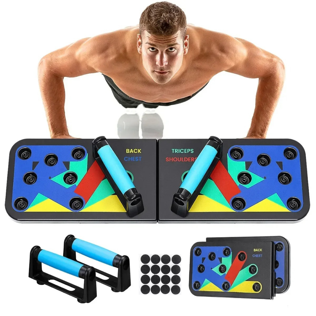 Tabla de PUSH UP ¡Tu Gimnasio Portátil: Entrena Brazos, Abdomen y Más en Casa!