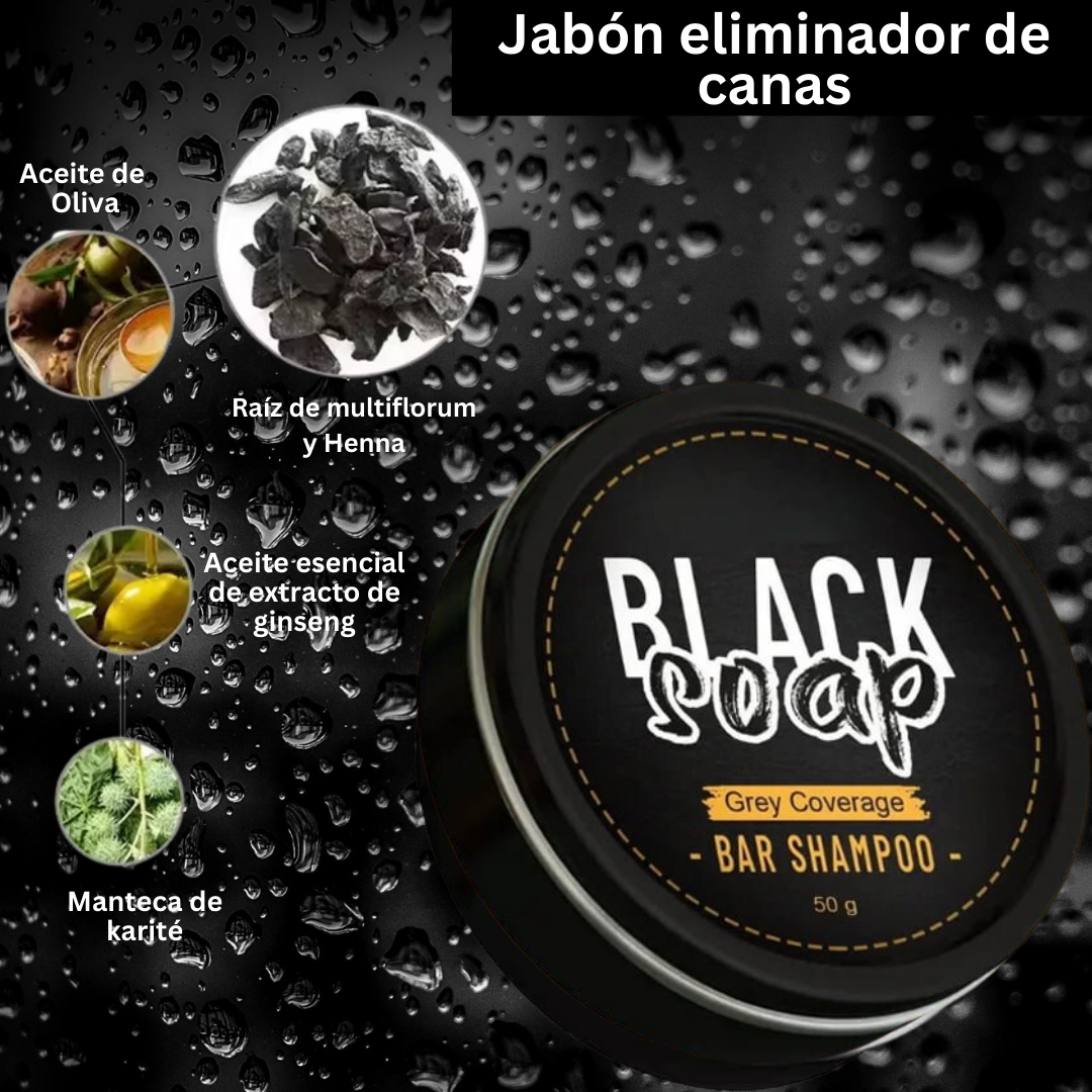 🧔‍♂️😎2 Jabones BLACK AntiCanas ⚫⚫ + Rasurador GroomMaster de pelo y barba GRATIS😎